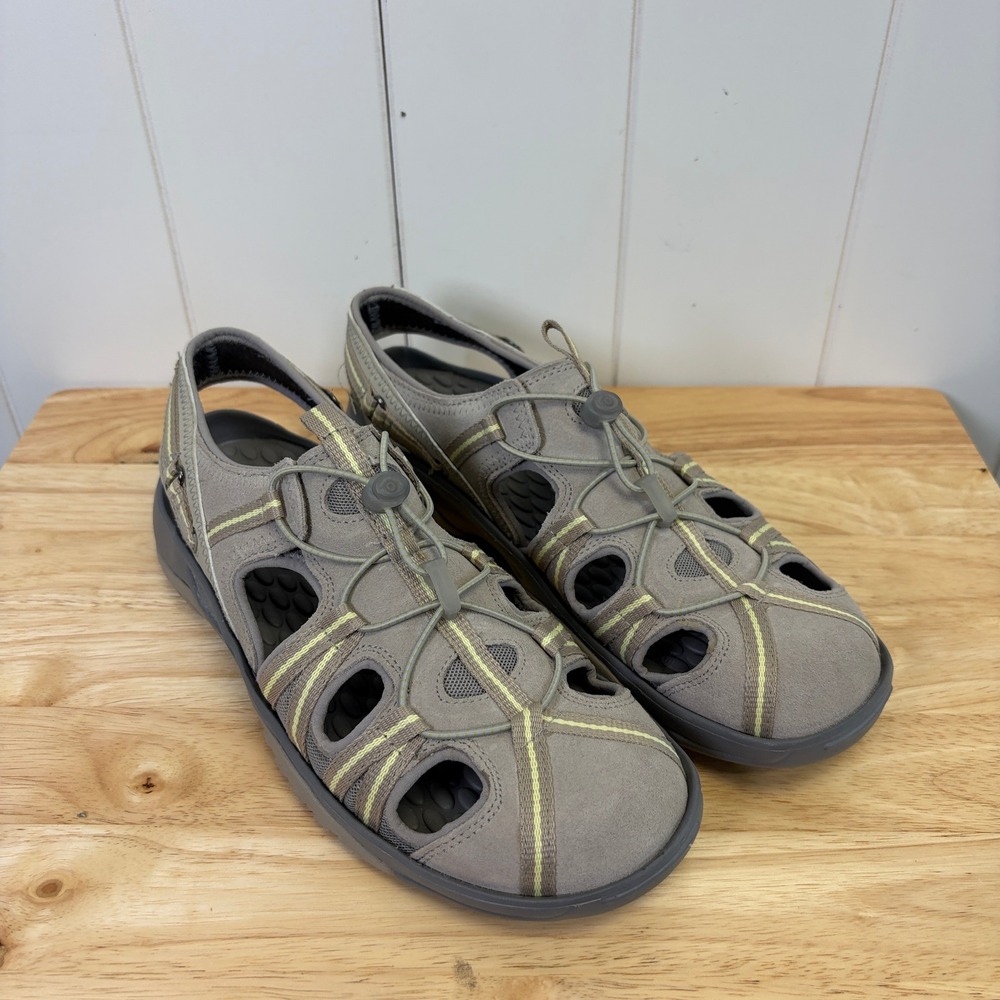 Privo by Clarks Fisherman Leather Bungee Sandals Women Size 10M Sporty Gorpcore
